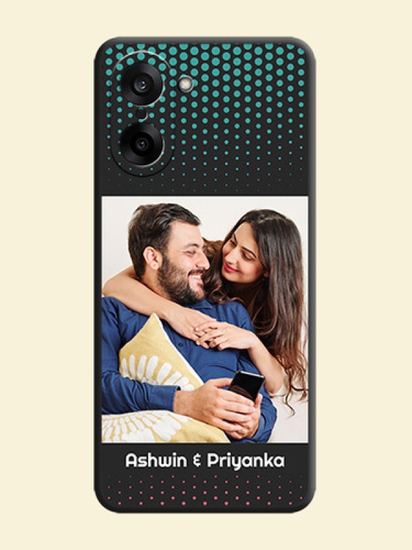 Faded Dots with Grunge Photo Frame and Text On Space Black Custom Soft Matte Mobile Back Cover - OnePlus Nord CE 5 5G