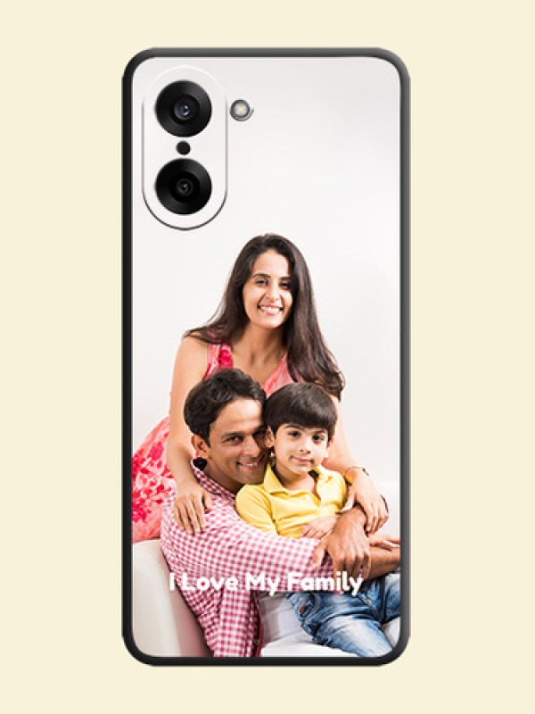 Full Single Pic Upload With Text On Space Black Custom Soft Matte Mobile Back Cover - OnePlus Nord CE 5 5G