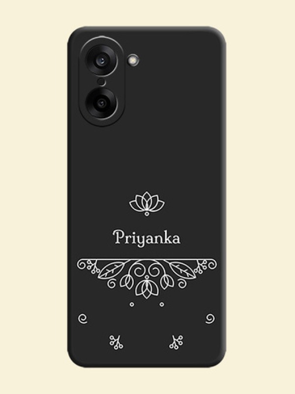 Lotus Garden Custom Text On Space Black Custom Soft Matte Mobile Back Cover - OnePlus Nord CE 5 5G