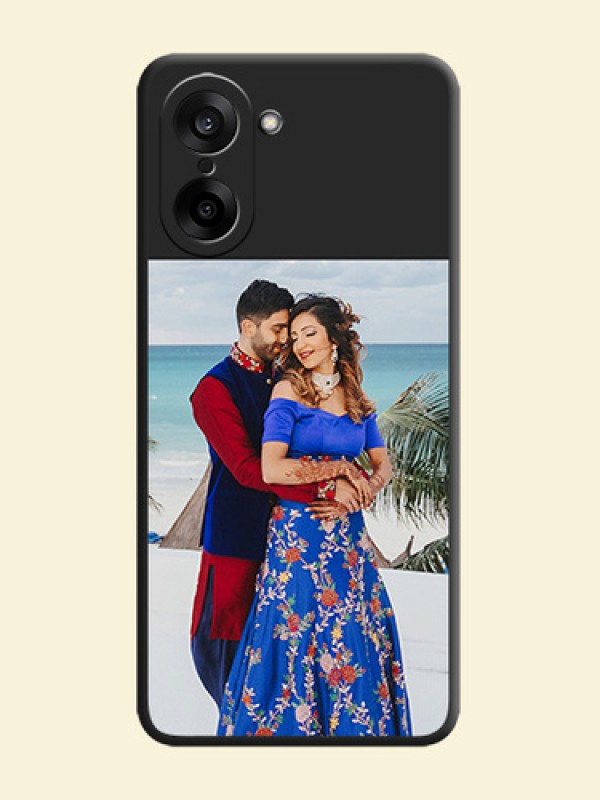 Image Upload With Space Black Color On Custom Soft Matte Mobile Back Cover - OnePlus Nord Ce 5 5G