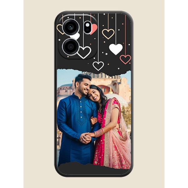 Love Hangings with Splash Wave Picture On Space Black Custom Soft Matte Mobile Back Cover - Oneplus Nord CE 6 5G