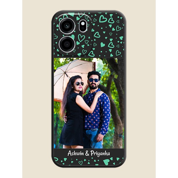 Sea Green Indefinite Love Pattern on Photo On Space Black Custom Soft Matte Mobile Back Cover - Oneplus Nord CE 6 5G Sea Green Indefinite Love Pattern on Photo On Space Black Custom Soft Matte Mobile Back Cover - Oneplus Nord CE 6 5G