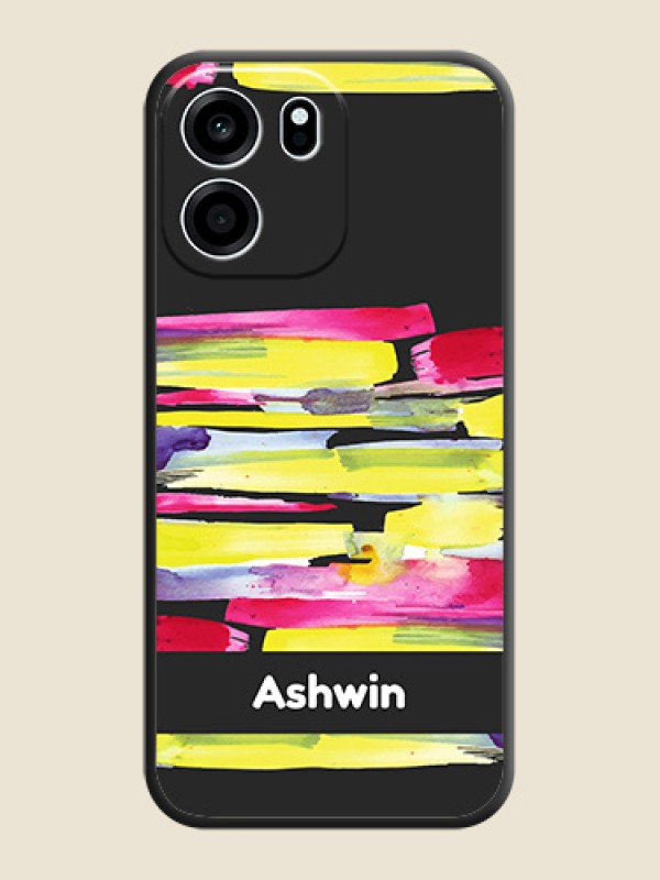 Brush Coloured On Space Black Custom Soft Matte Mobile Back Cover - Oneplus Nord CE 6 5G
