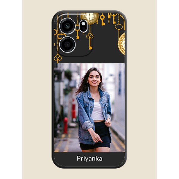 Decorative Design with Text On Space Black Custom Soft Matte Mobile Back Cover - Oneplus Nord CE 6 5G Decorative Design with Text On Space Black Custom Soft Matte Mobile Back Cover - Oneplus Nord CE 6 5G