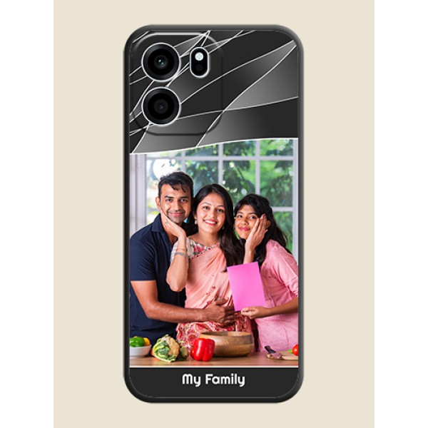 Mixed Wave Lines on Photo On Space Black Custom Soft Matte Mobile Back Cover - Oneplus Nord CE 6 5G