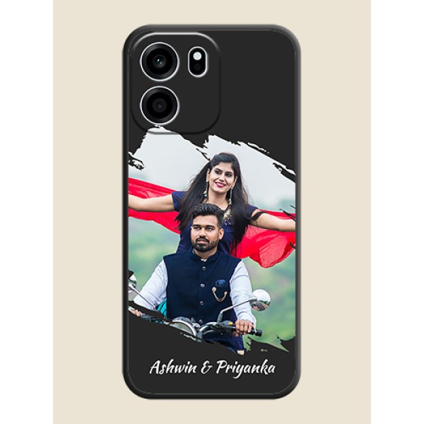 Grunge Brush Strokes on Photo On Space Black Custom Soft Matte Mobile Back Cover - Oneplus Nord CE 6 5G Grunge Brush Strokes on Photo On Space Black Custom Soft Matte Mobile Back Cover - Oneplus Nord CE 6 5G