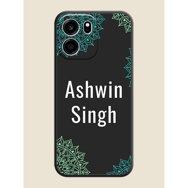 Your Name with Floral Design On Space Black Custom Soft Matte Mobile Back Cover - Oneplus Nord CE 6 5G Your Name with Floral Design On Space Black Custom Soft Matte Mobile Back Cover - Oneplus Nord CE 6 5G