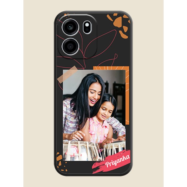 Orange Photo Frame On Space Black Custom Soft Matte Mobile Back Cover - Oneplus Nord CE 6 5G Orange Photo Frame On Space Black Custom Soft Matte Mobile Back Cover - Oneplus Nord CE 6 5G