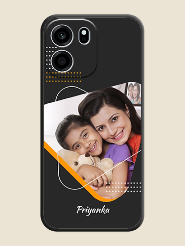 Yellow Triangle on Photo On Space Black Custom Soft Matte Mobile Back Cover - Oneplus Nord CE 6 5G