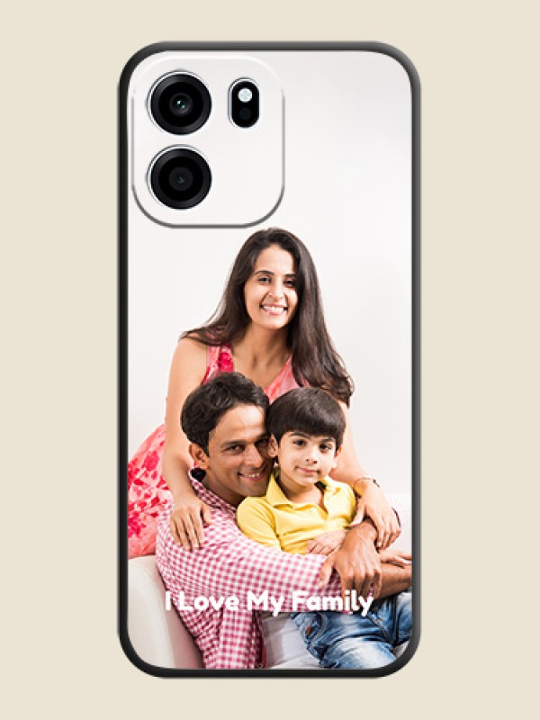 Full Single Pic Upload With Text On Space Black Custom Soft Matte Mobile Back Cover - Oneplus Nord CE 6 5G