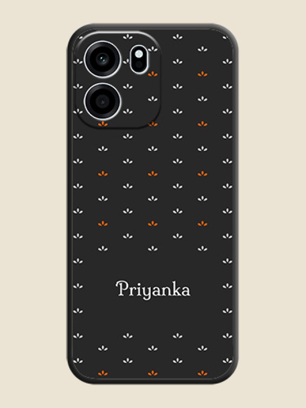 Simple Pattern With Custom Text On Space Black Custom Soft Matte Mobile Back Cover - Oneplus Nord CE 6 5G