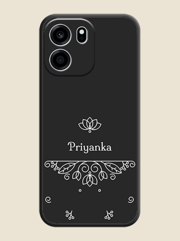 Lotus Garden Custom Text On Space Black Custom Soft Matte Mobile Back Cover - Oneplus Nord CE 6 5G