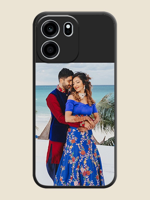 Image Upload With Space Black Color On Custom Soft Matte Mobile Back Cover - Oneplus Nord CE 6 5G