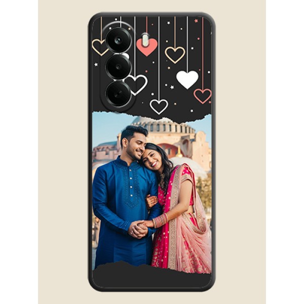Love Hangings with Splash Wave Picture On Space Black Custom Soft Matte Mobile Back Cover - Oneplus Nord CE 6 Lite 5G
