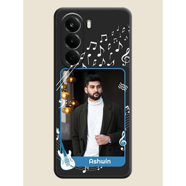 Musical Theme Design with Text on Photo On Space Black Custom Soft Matte Mobile Back Cover - Oneplus Nord CE 6 Lite 5G Musical Theme Design with Text on Photo On Space Black Custom Soft Matte Mobile Back Cover - Oneplus Nord CE 6 Lite 5G