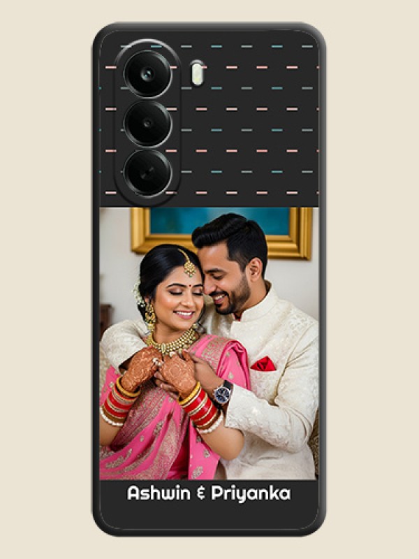 Line Pattern Design with Text On Space Black Custom Soft Matte Mobile Back Cover - Oneplus Nord CE 6 Lite 5G