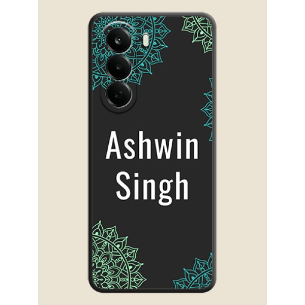 Your Name with Floral Design On Space Black Custom Soft Matte Mobile Back Cover - Oneplus Nord CE 6 Lite 5G Your Name with Floral Design On Space Black Custom Soft Matte Mobile Back Cover - Oneplus Nord CE 6 Lite 5G