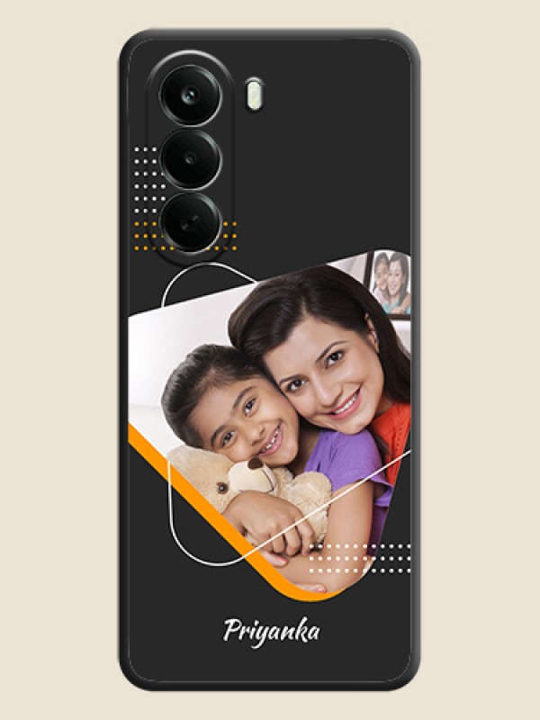 Yellow Triangle on Photo On Space Black Custom Soft Matte Mobile Back Cover - Oneplus Nord CE 6 Lite 5G