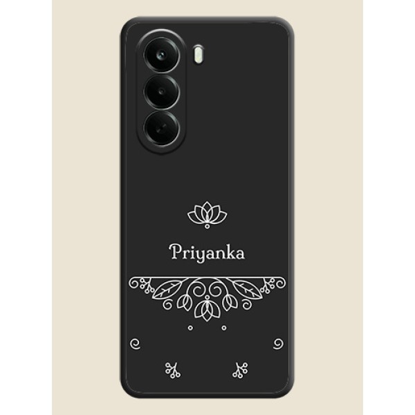 Lotus Garden Custom Text On Space Black Custom Soft Matte Mobile Back Cover - Oneplus Nord CE 6 Lite 5G Lotus Garden Custom Text On Space Black Custom Soft Matte Mobile Back Cover - Oneplus Nord CE 6 Lite 5G