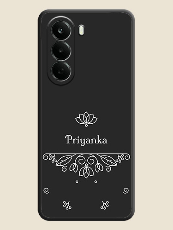 Lotus Garden Custom Text On Space Black Custom Soft Matte Mobile Back Cover - Oneplus Nord CE 6 Lite 5G