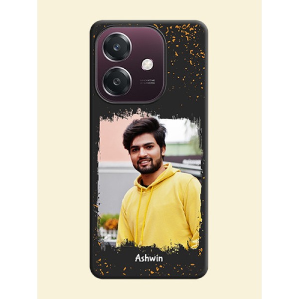 Spray Free Design on Photo On Space Black Custom Soft Matte Mobile Back Cover - Oppo A3 5G