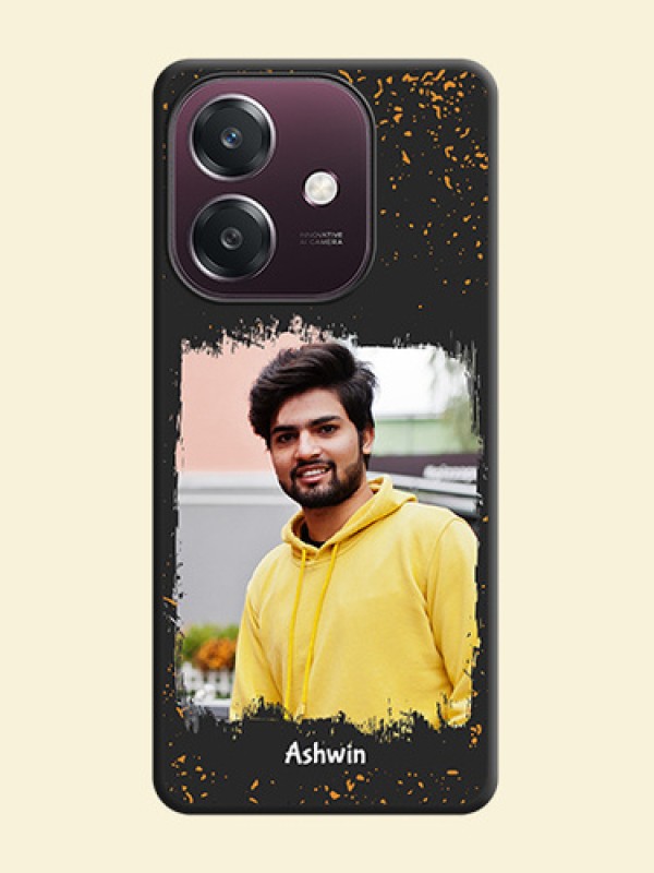 Spray Free Design on Photo On Space Black Custom Soft Matte Mobile Back Cover - Oppo A3 5G