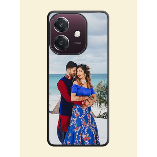 Full Single Pic Upload On Space Black Custom Soft Matte Mobile Back Cover - Oppo A3 5G Full Single Pic Upload On Space Black Custom Soft Matte Mobile Back Cover - Oppo A3 5G