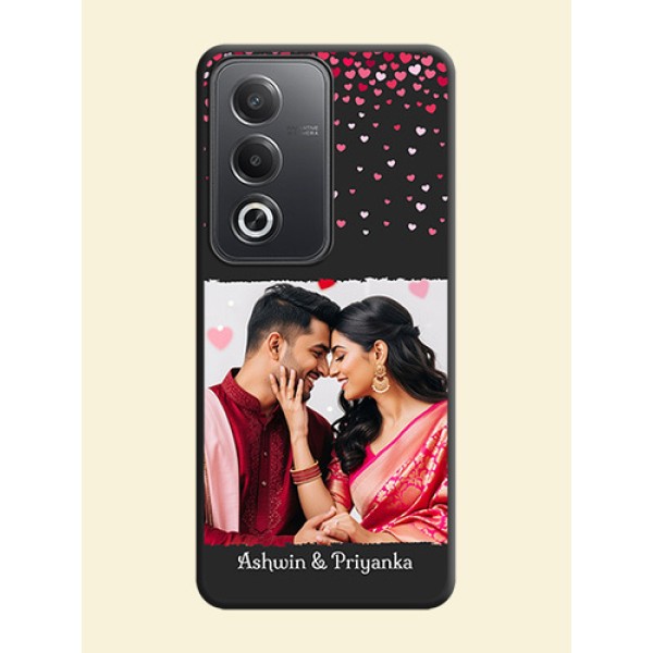 Fall in Love with Your Partner on Photo On Space Black Custom Soft Matte Mobile Back Cover - Oppo A3 Pro 5G Fall in Love with Your Partner on Photo On Space Black Custom Soft Matte Mobile Back Cover - Oppo A3 Pro 5G