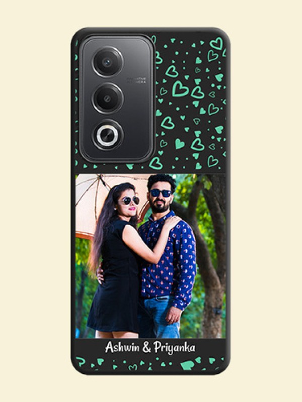 Sea Green Indefinite Love Pattern on Photo On Space Black Custom Soft Matte Mobile Back Cover - Oppo A3 Pro 5G
