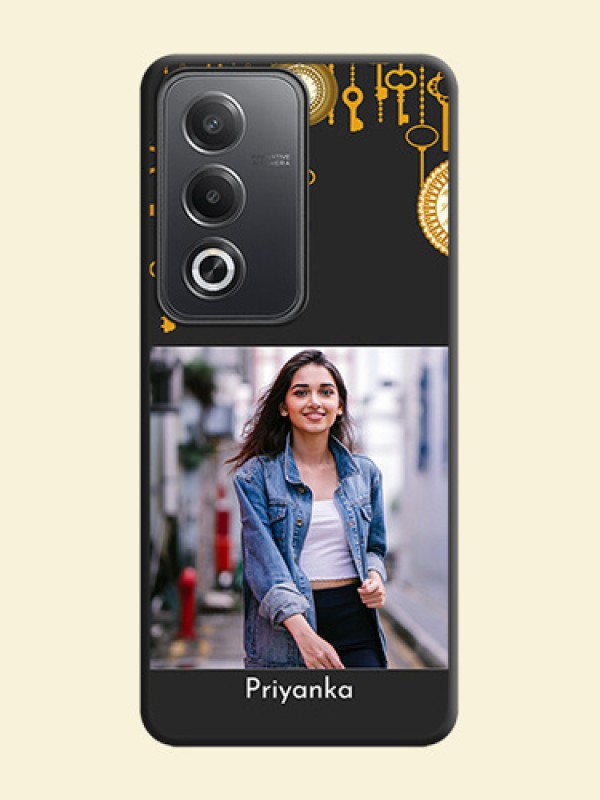 Decorative Design with Text On Space Black Custom Soft Matte Mobile Back Cover - Oppo A3 Pro 5G