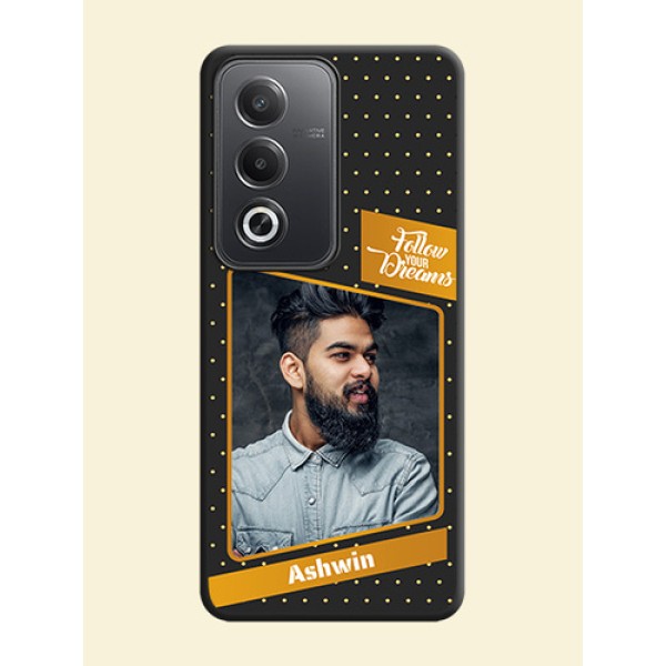 Follow Your Dreams with White Dots On Space Black Custom Soft Matte Mobile Back Cover - Oppo A3 Pro 5G Follow Your Dreams with White Dots On Space Black Custom Soft Matte Mobile Back Cover - Oppo A3 Pro 5G