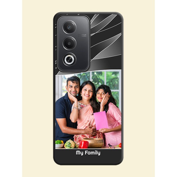 Mixed Wave Lines on Photo On Space Black Custom Soft Matte Mobile Back Cover - Oppo A3 Pro 5G Mixed Wave Lines on Photo On Space Black Custom Soft Matte Mobile Back Cover - Oppo A3 Pro 5G