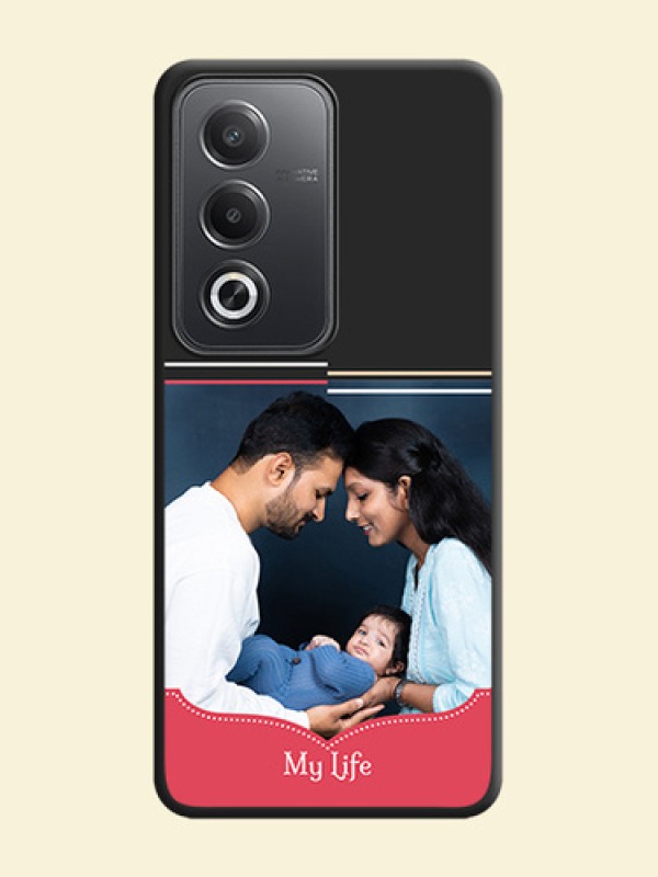 Classic Plain Design with Name On Space Black Custom Soft Matte Mobile Back Cover - Oppo A3 Pro 5G