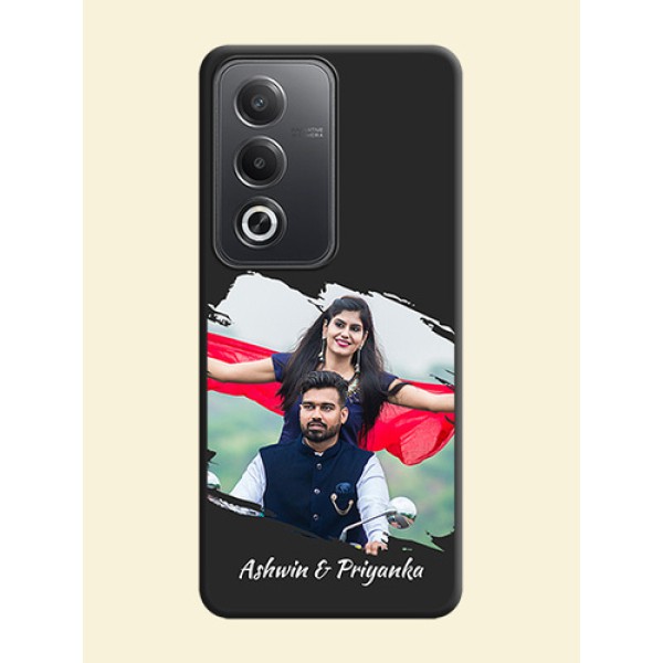 Grunge Brush Strokes on Photo On Space Black Custom Soft Matte Mobile Back Cover - Oppo A3 Pro 5G Grunge Brush Strokes on Photo On Space Black Custom Soft Matte Mobile Back Cover - Oppo A3 Pro 5G