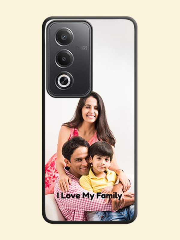 Full Single Pic Upload With Text On Space Black Custom Soft Matte Mobile Back Cover - Oppo A3 Pro 5G