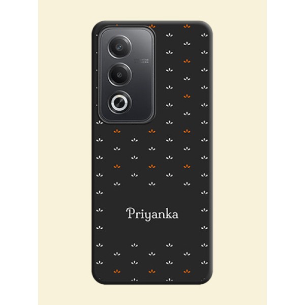 Simple Pattern With Custom Text On Space Black Custom Soft Matte Mobile Back Cover - Oppo A3 Pro 5G Simple Pattern With Custom Text On Space Black Custom Soft Matte Mobile Back Cover - Oppo A3 Pro 5G
