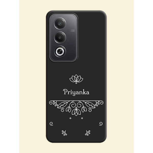 Lotus Garden Custom Text On Space Black Custom Soft Matte Mobile Back Cover - Oppo A3 Pro 5G Lotus Garden Custom Text On Space Black Custom Soft Matte Mobile Back Cover - Oppo A3 Pro 5G