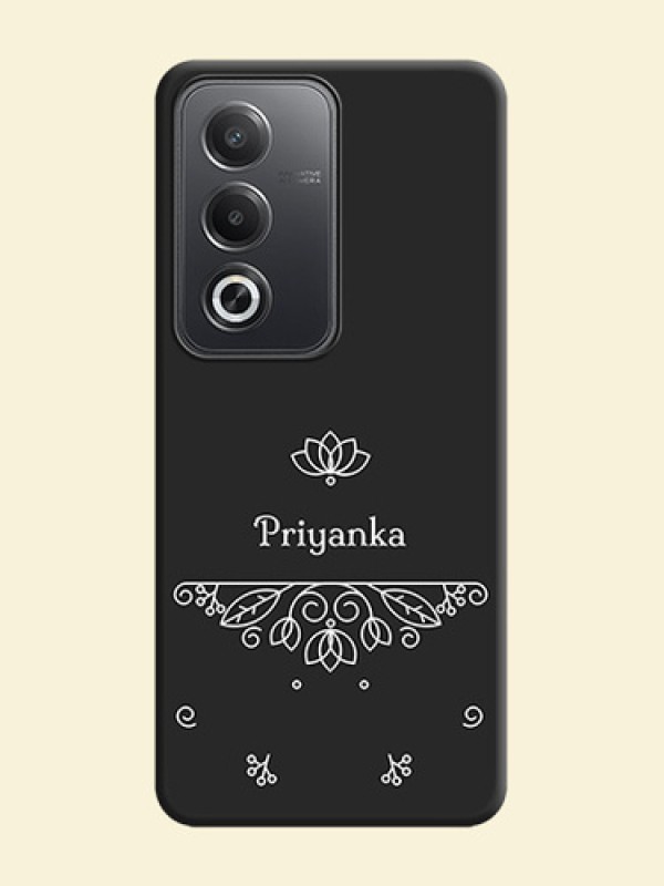 Lotus Garden Custom Text On Space Black Custom Soft Matte Mobile Back Cover - Oppo A3 Pro 5G