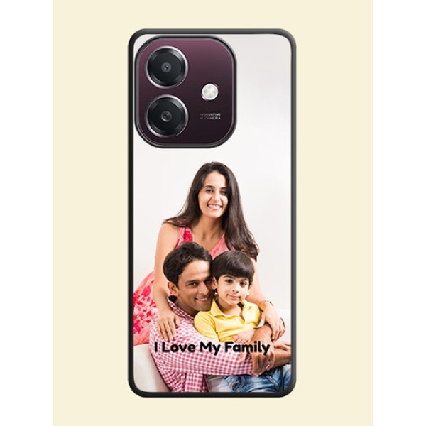 Full Single Pic Upload With Text On Space Black Custom Soft Matte Mobile Back Cover - Oppo A3X 4G Full Single Pic Upload With Text On Space Black Custom Soft Matte Mobile Back Cover - Oppo A3X 4G