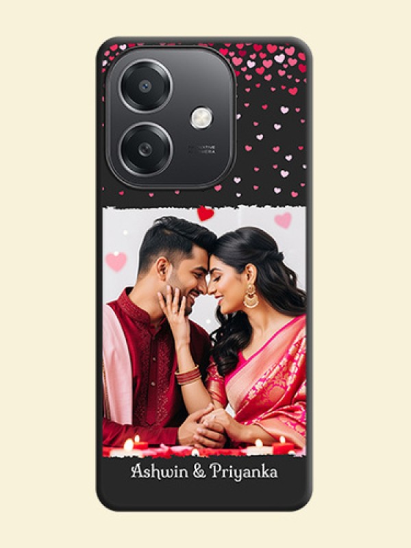 Fall in Love with Your Partner on Photo On Space Black Custom Soft Matte Mobile Back Cover - Oppo A3X 5G