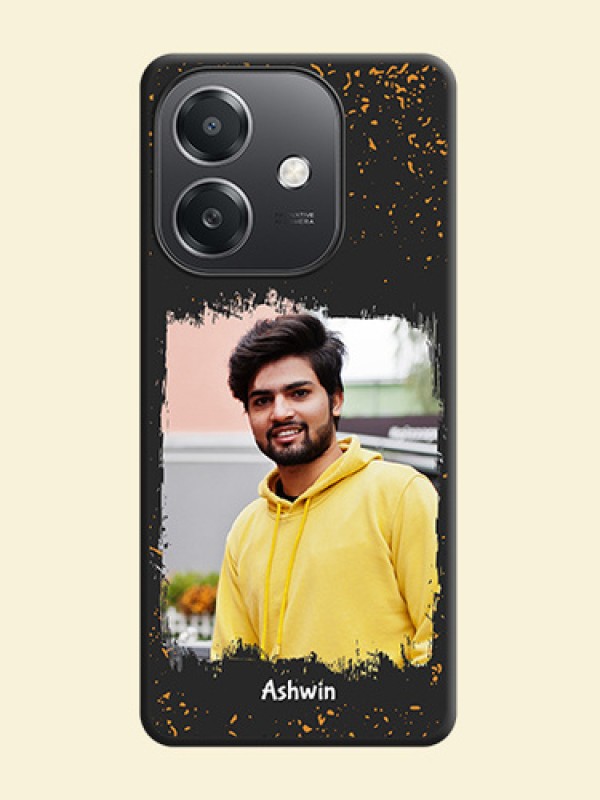 Spray Free Design on Photo On Space Black Custom Soft Matte Mobile Back Cover - Oppo A3X 5G