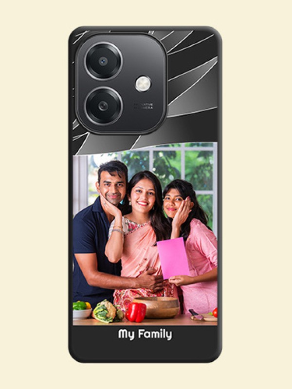 Mixed Wave Lines on Photo On Space Black Custom Soft Matte Mobile Back Cover - Oppo A3X 5G