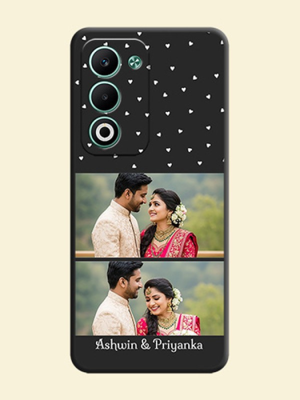 Miniature Love Symbols with Name On Space Black Custom Soft Matte Mobile Back Cover - Oppo A5 5G