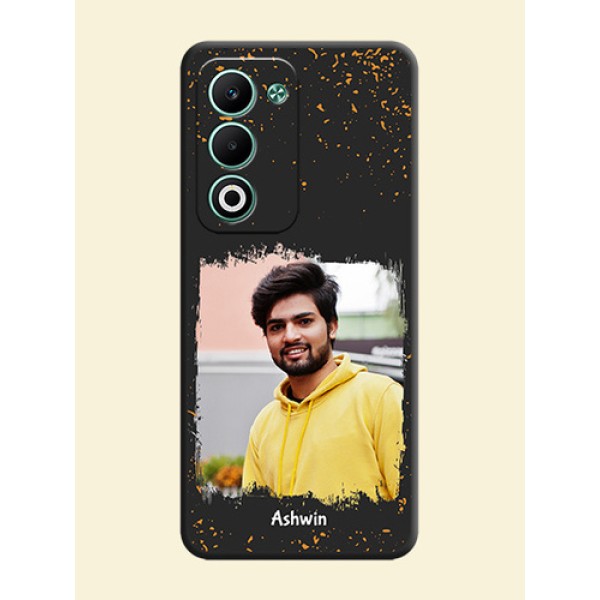 Spray Free Design on Photo On Space Black Custom Soft Matte Mobile Back Cover - Oppo A5 5G