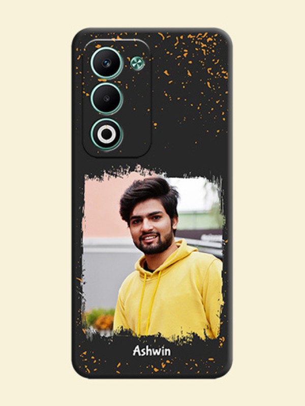 Spray Free Design on Photo On Space Black Custom Soft Matte Mobile Back Cover - Oppo A5 5G