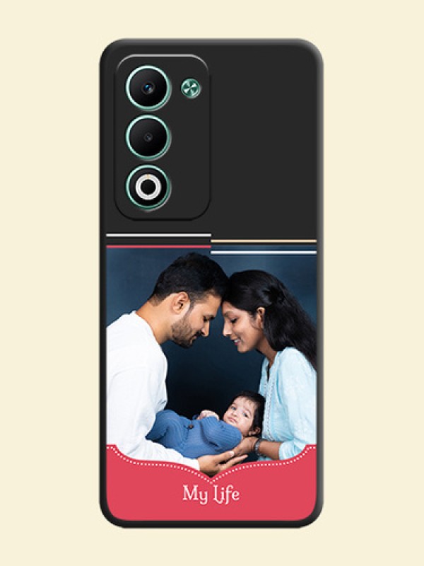 Classic Plain Design with Name On Space Black Custom Soft Matte Mobile Back Cover - Oppo A5 5G