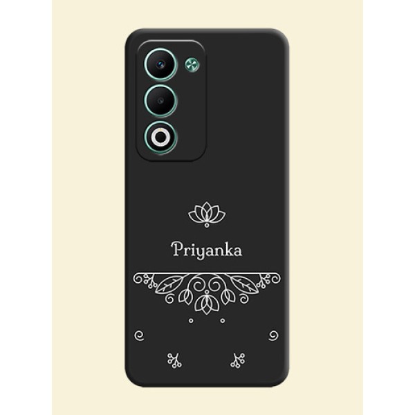 Lotus Garden Custom Text On Space Black Custom Soft Matte Mobile Back Cover - Oppo A5 5G Lotus Garden Custom Text On Space Black Custom Soft Matte Mobile Back Cover - Oppo A5 5G