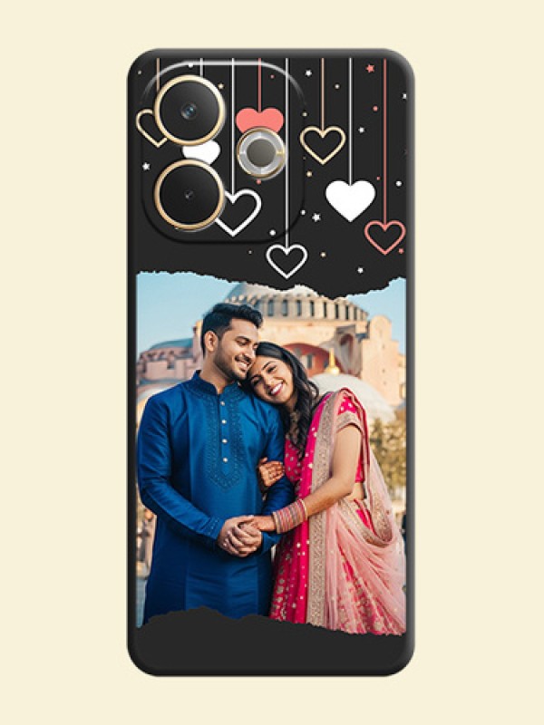 Love Hangings with Splash Wave Picture On Space Black Custom Soft Matte Mobile Back Cover - Oppo A5 Pro 5G