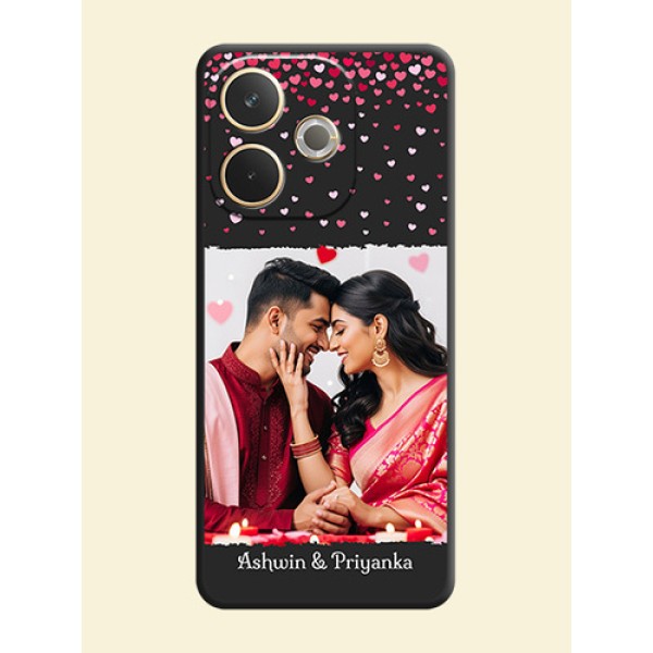 Fall in Love with Your Partner on Photo On Space Black Custom Soft Matte Mobile Back Cover - Oppo A5 Pro 5G Fall in Love with Your Partner on Photo On Space Black Custom Soft Matte Mobile Back Cover - Oppo A5 Pro 5G