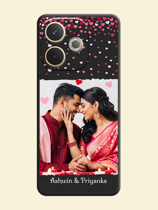 Fall in Love with Your Partner on Photo On Space Black Custom Soft Matte Mobile Back Cover - Oppo A5 Pro 5G